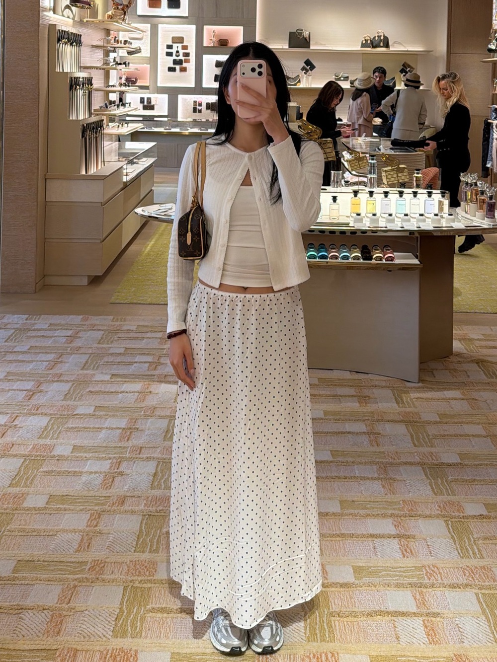 Brandy Melville Polka Dot Maxi Skirt